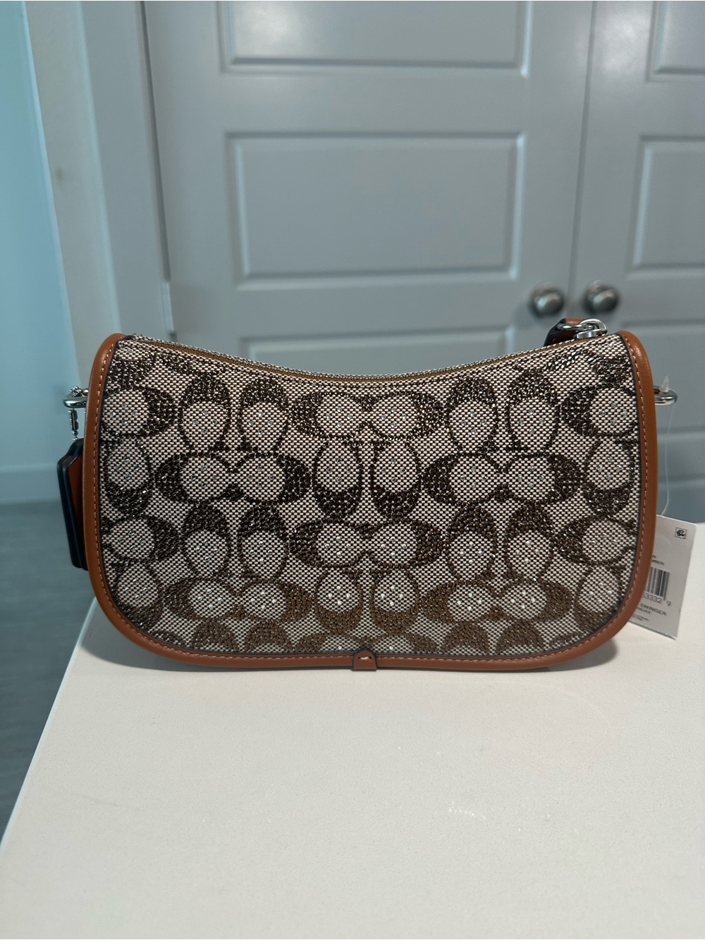 Coach Swinger Crystal Signature Jacquard FULL SIZE - Picture 7 of 12